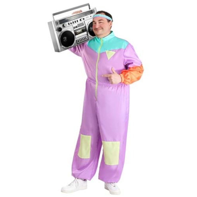 Men's Plus Size 80's Tracksuit Costume 2X