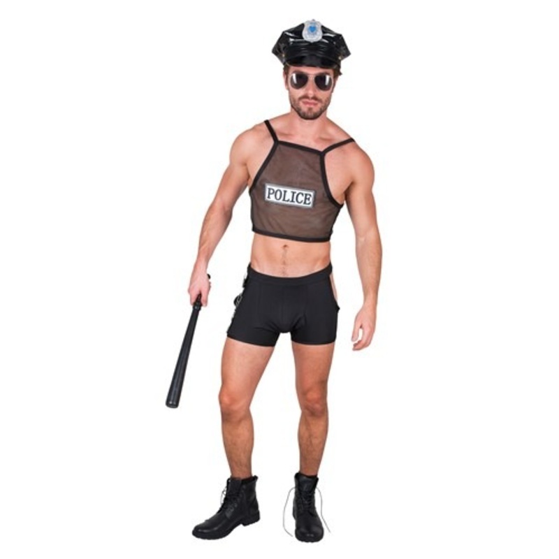 Men's Sexy Hot Cop Costume Small