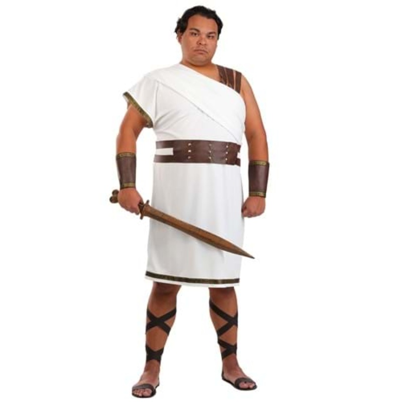Plus Size Deluxe Greek Warrior Costume for Men 2X