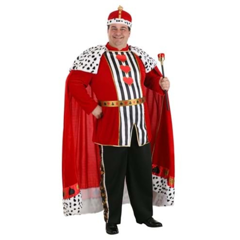 Plus Size Premium King of Hearts Costume for Men 2X