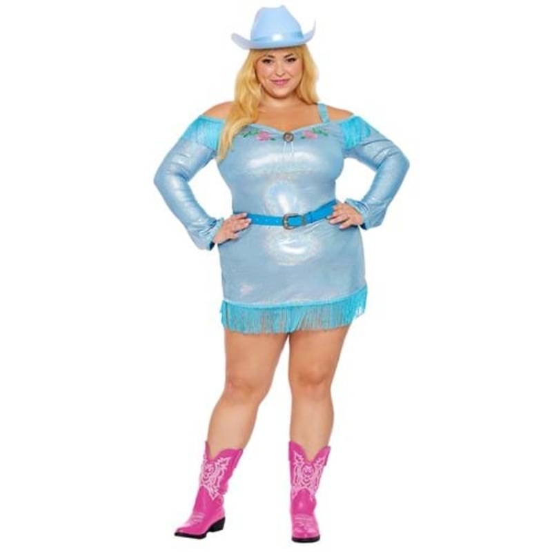 Plus Size Rhinestone Cowgirl Costume for Women  1X