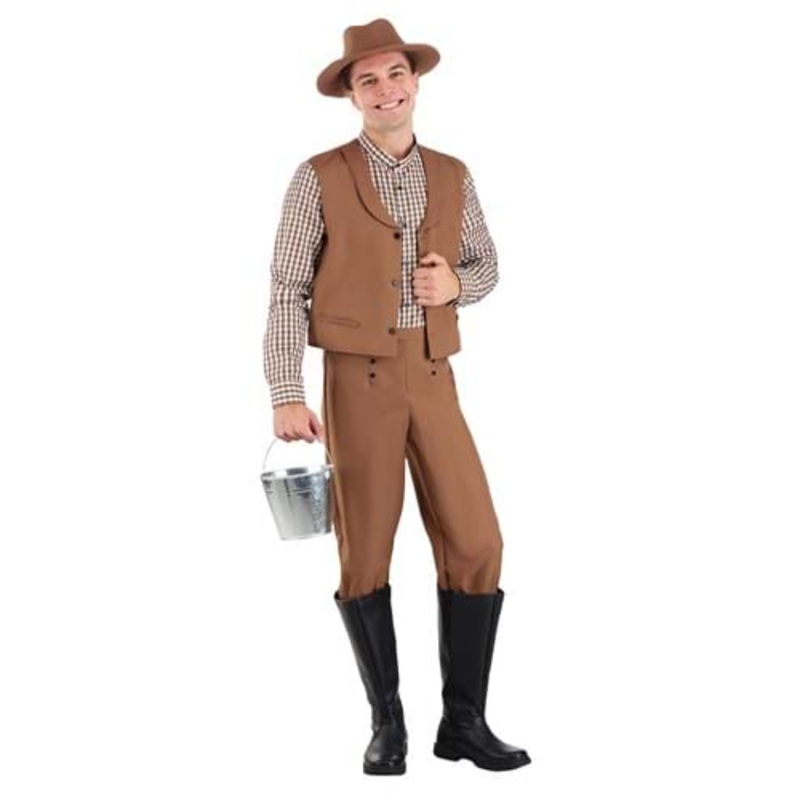 Western Pioneer Costume for Men Medium