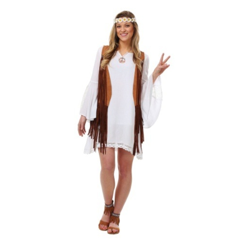 Women's Plus Size Flower Child Costume Dress 1X