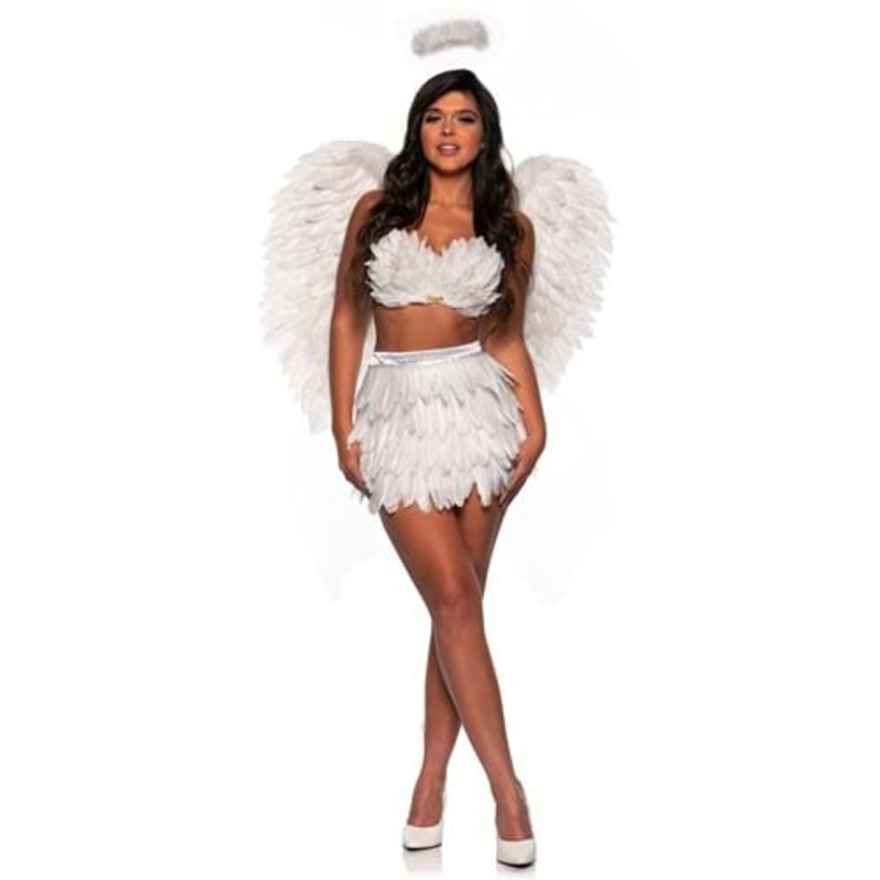 Angel Feather Skirt and Top Costume for Women Small/Medium