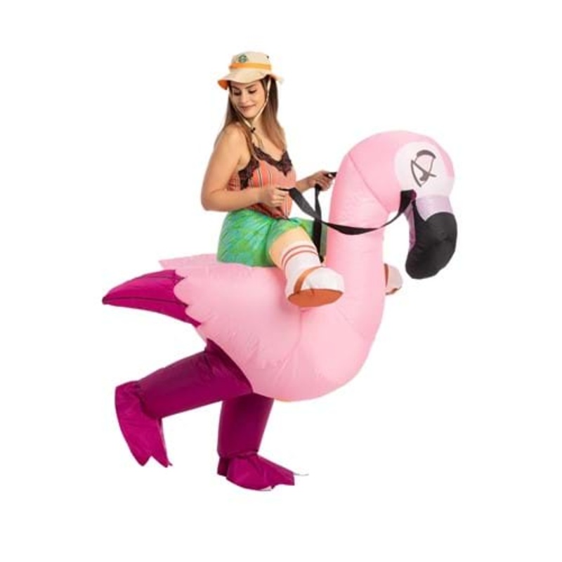Inflatable Flamingo Ride-On Adult Costume Standard