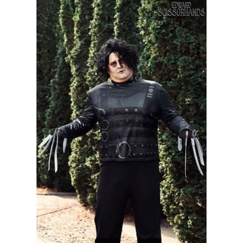Plus Size Men's Classic Edward Scissorhands Costume  2X
