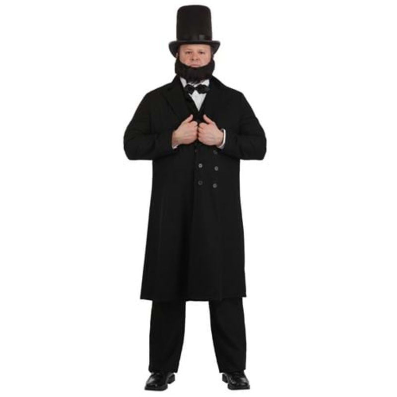 Plus Size President Abe Lincoln Costume for Men 2X