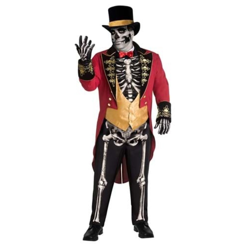 Plus Size Skeletal Ringmaster Costume for Men 2X