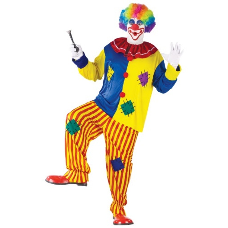 Plus Size Three Ring Clown Adult Costume Plus