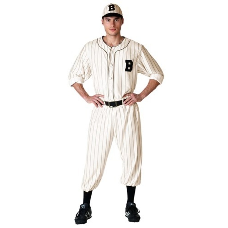 Plus Size Vintage Baseball Player Costume 2X