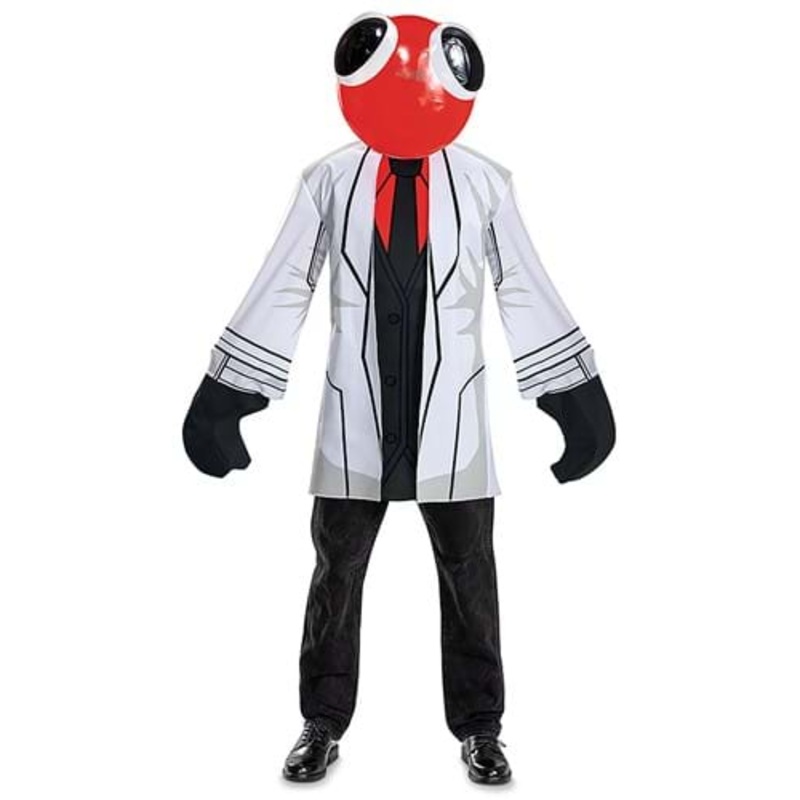 Rainbow Friends Scientist Red Costume for Adults Large/X-Large