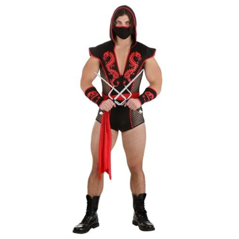 Sexy Dragon Ninja Costume for Men Small