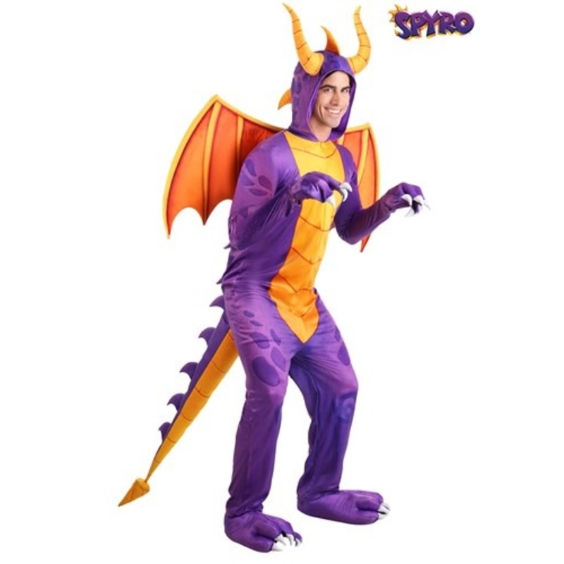 Spyro the Dragon Adult Costume Jumpsuit Large
