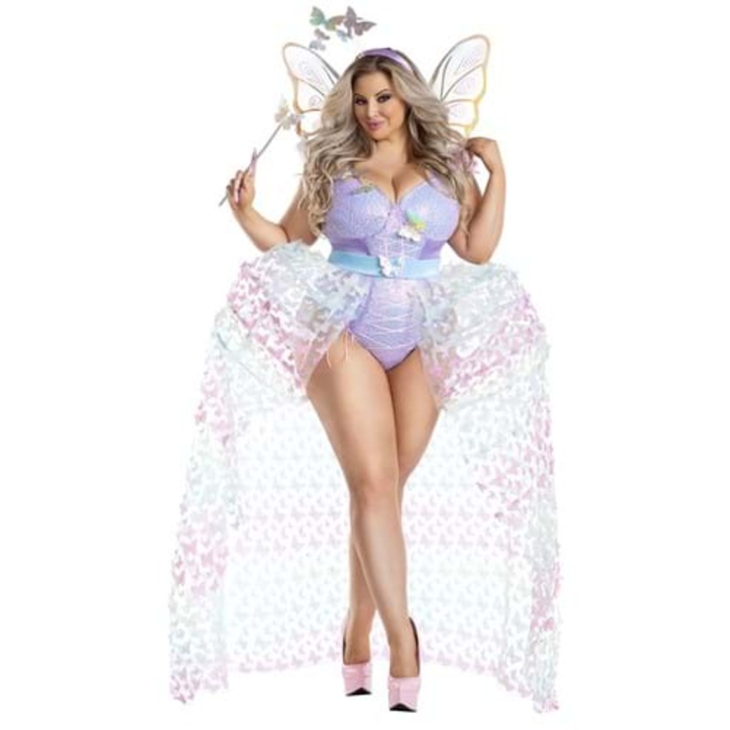 Women's Plus Size Deluxe Butterfly Fairy Costume 1X
