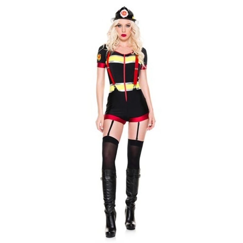 Women's Sexy Fire Captain Costume Medium/Large