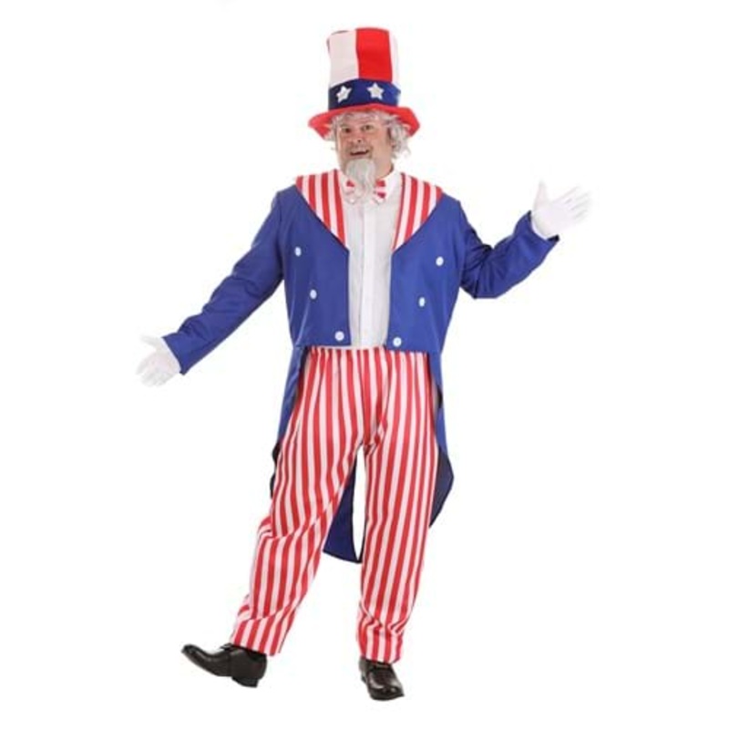 Men's Plus Size Deluxe Uncle Sam Costume 2X