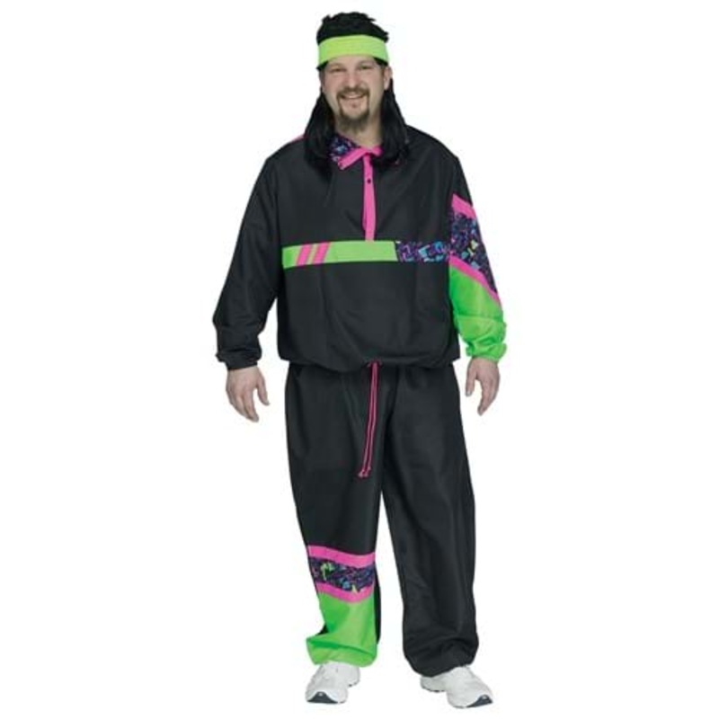 Plus Size 80's Track Suit Costume for Men Plus