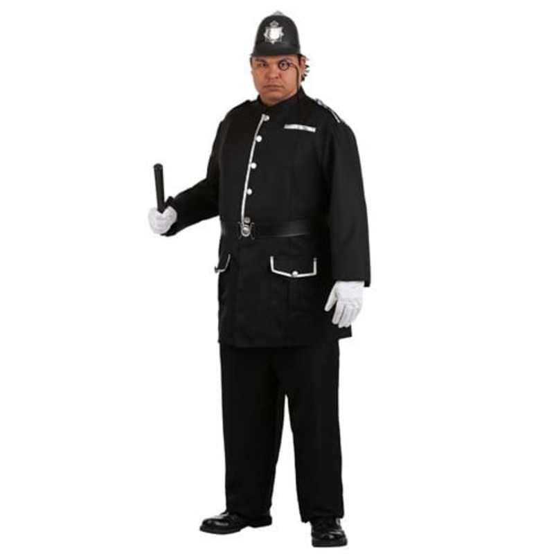 Plus Size British Bobby Costume for Men 2X