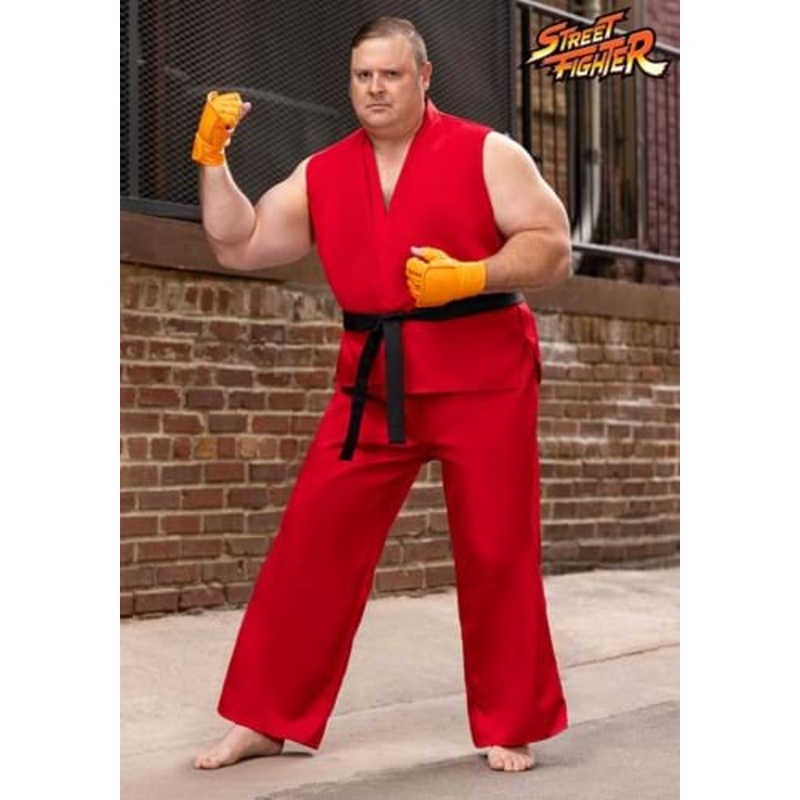 Plus Size Street Fighter Ken Men's Costume 2X
