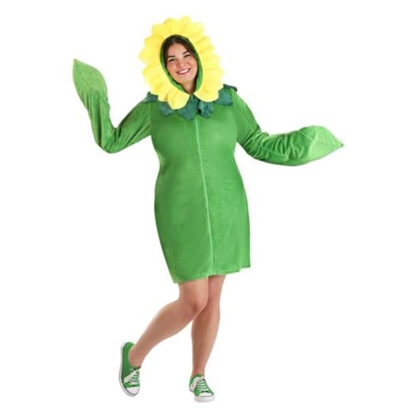 Plus Size Women's Flower Hoodie Costume Dress 1X