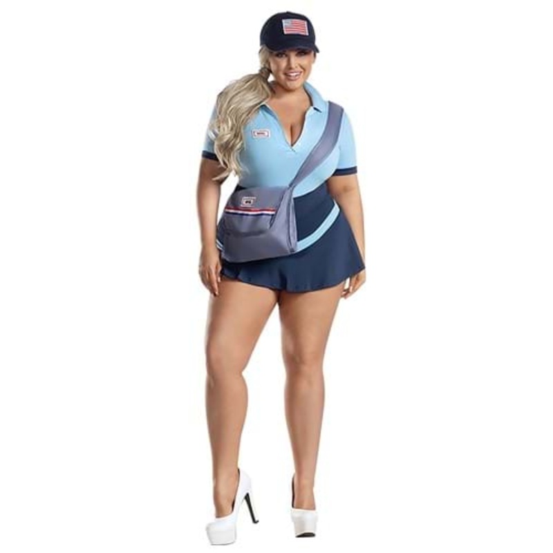 Plus Size Women's Postal Honey Costume 1X