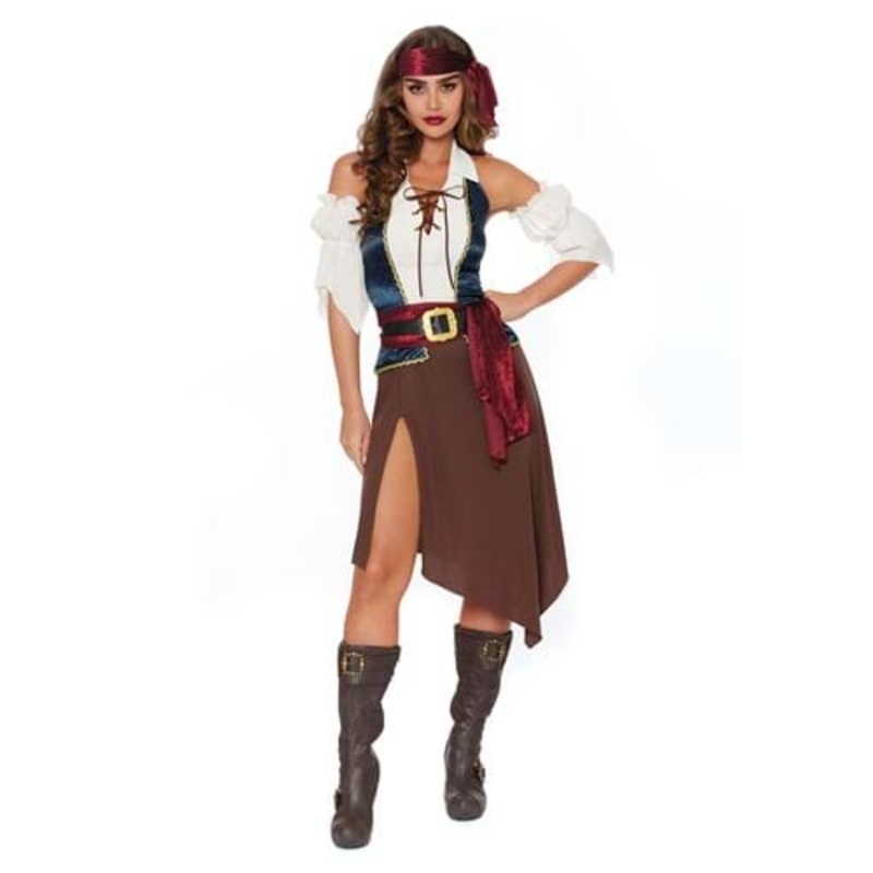 Rogue Pirate Wench Costume for Women Small