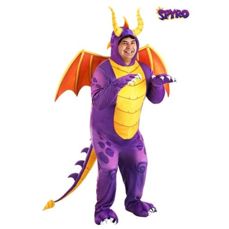 Spyro the Dragon Plus Size Costume Jumpsuit for Adults 2X