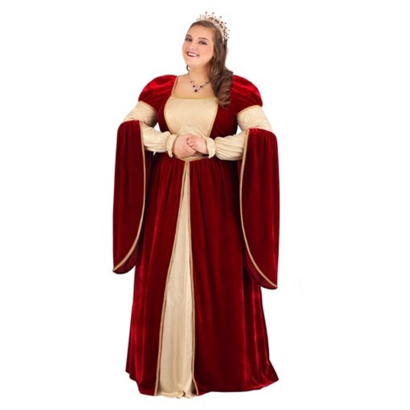Women's Regal Renaissance Queen Plus Size Costume 1X