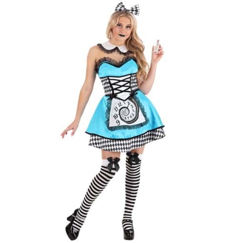 Women's Sexy Dark Alice Costume Dress Small