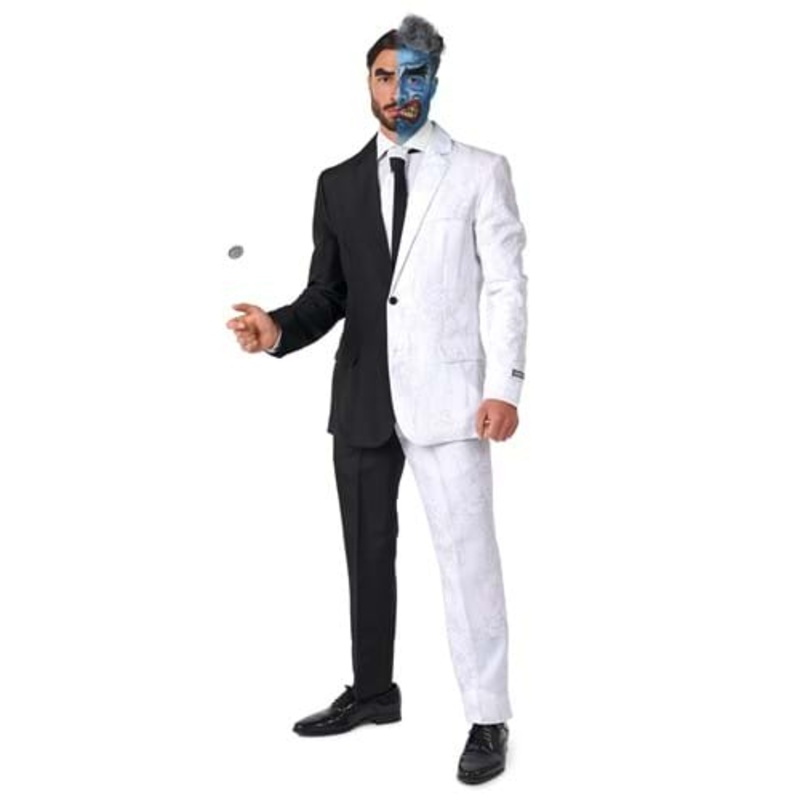 Batman Villains Two Face Costume Suit for Men Medium