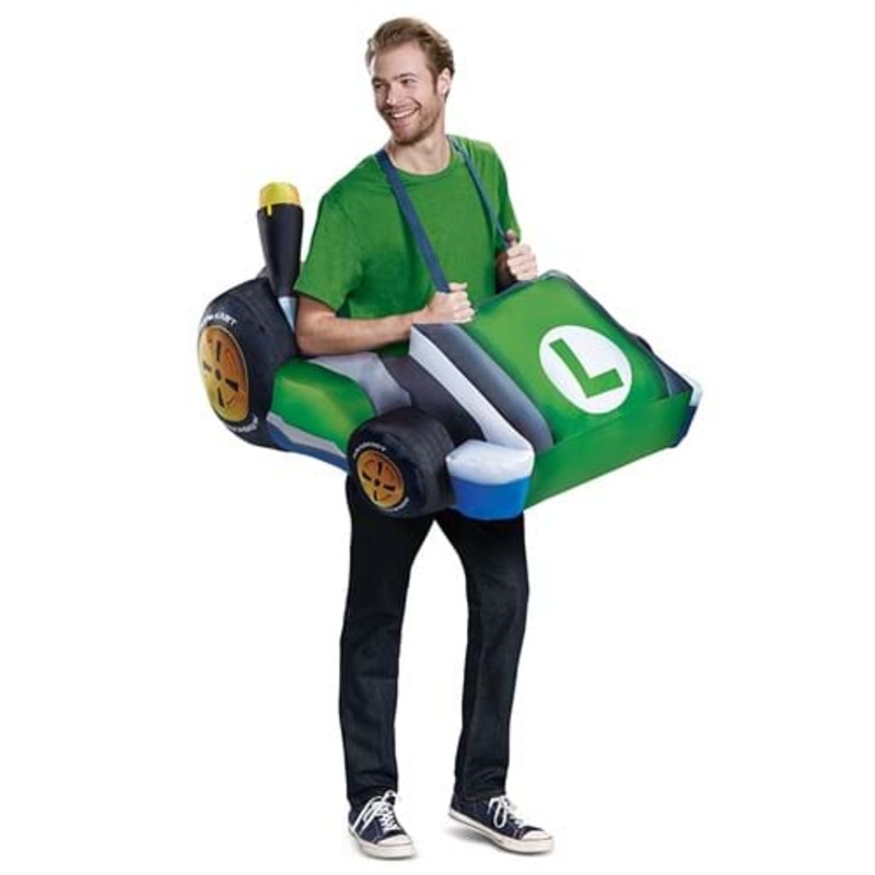 Inflatable Luigi Cart Costume for Adults Standard