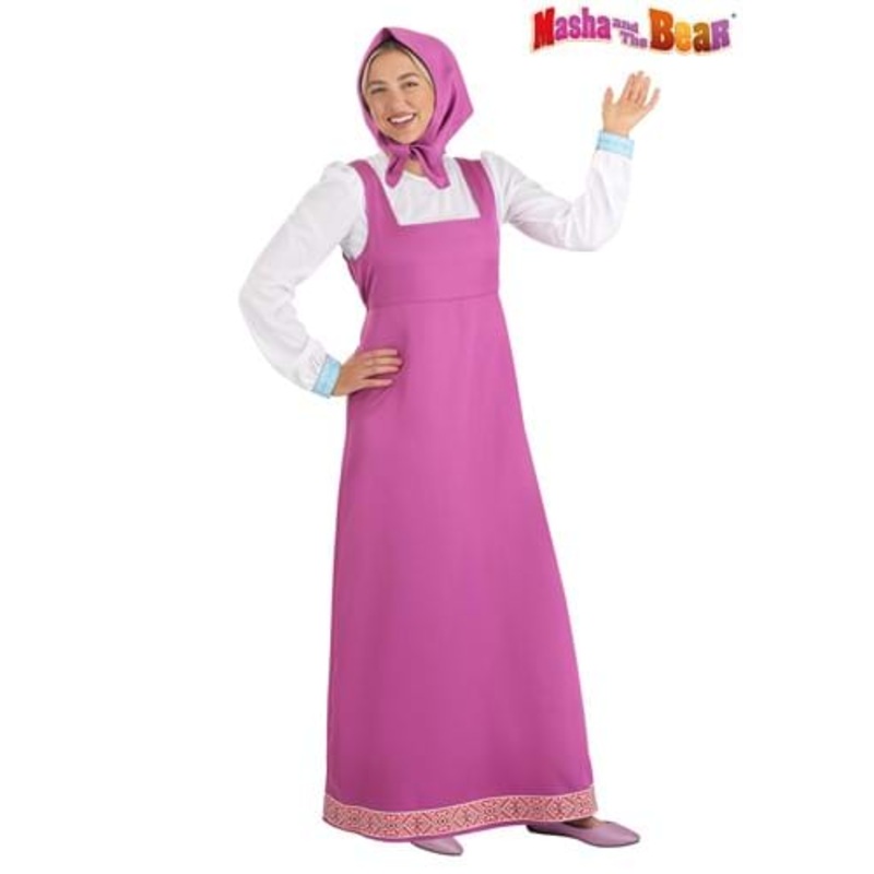 Masha and the Bear Masha Costume for Adults Small