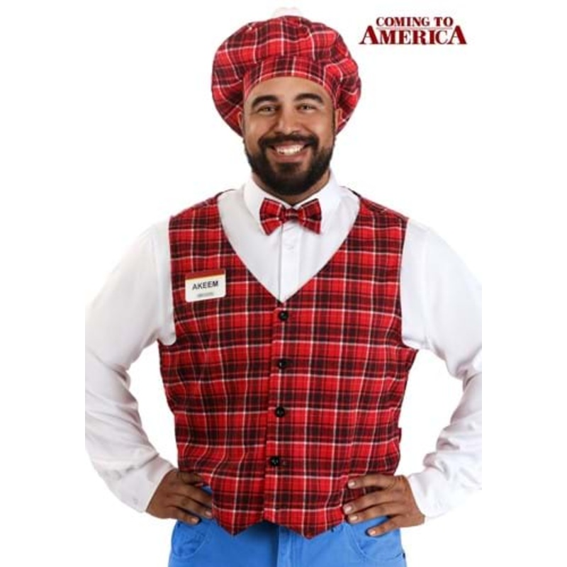 Men's Plus Size Coming to America McDowells Costume 2X