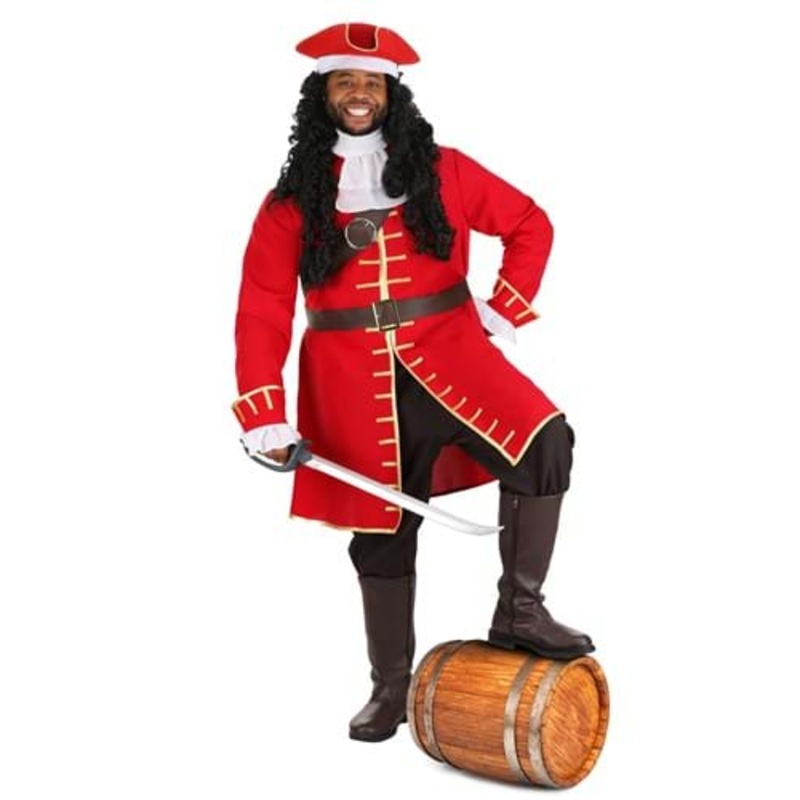 Men's Plus Size Rum Captain Costume 2X