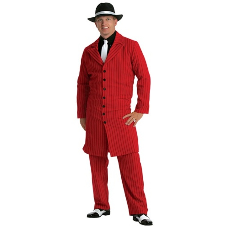 Red Gangster Zoot Suit Costume Small
