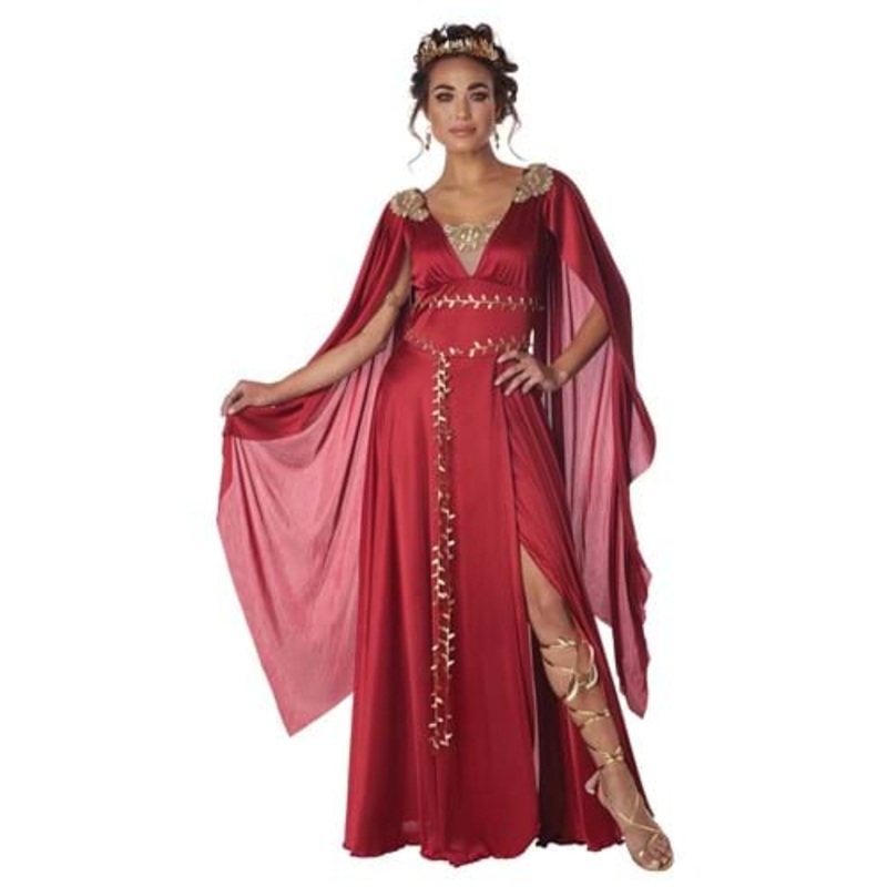 Red Roman Goddess Costume for  Women Medium