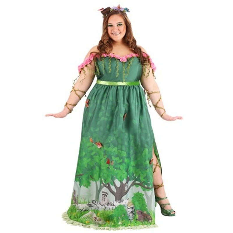Women's Plus Size Mother Nature Costume  1X