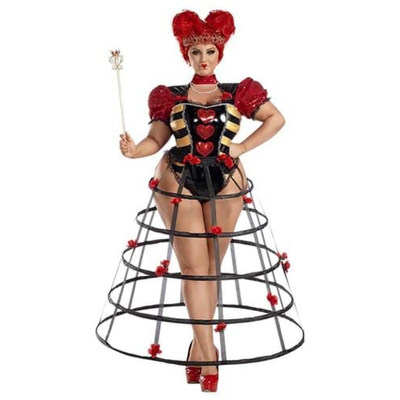 Plus Size Caged Heart Queen Women's Costume 1X