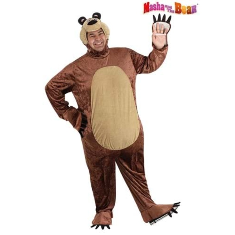 Plus Size Masha and the Bear Bear Costume for Men 2X