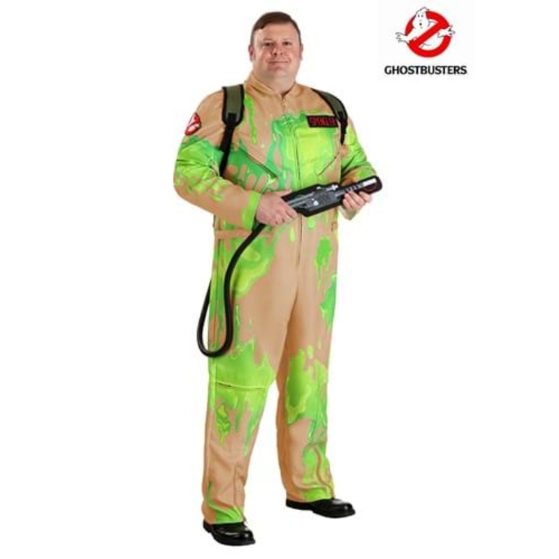 Plus Size Slime-Covered Adult Ghostbusters Costume 2X