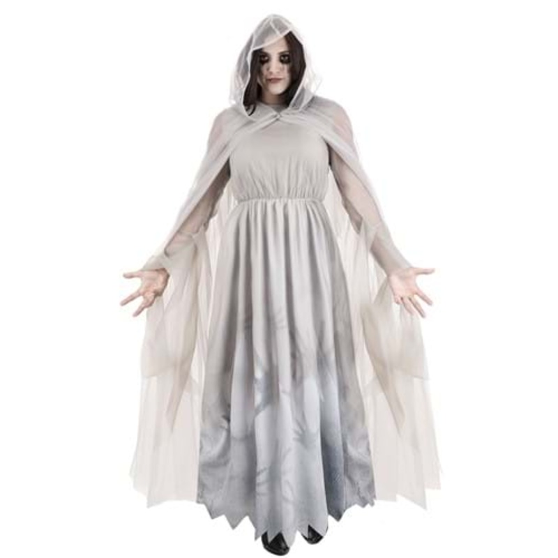 Women's Lady in White Ghost Costume Dress Small