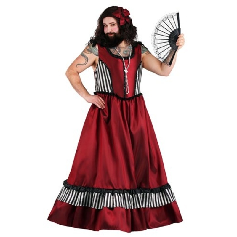Bearded Woman Costume for Men Medium