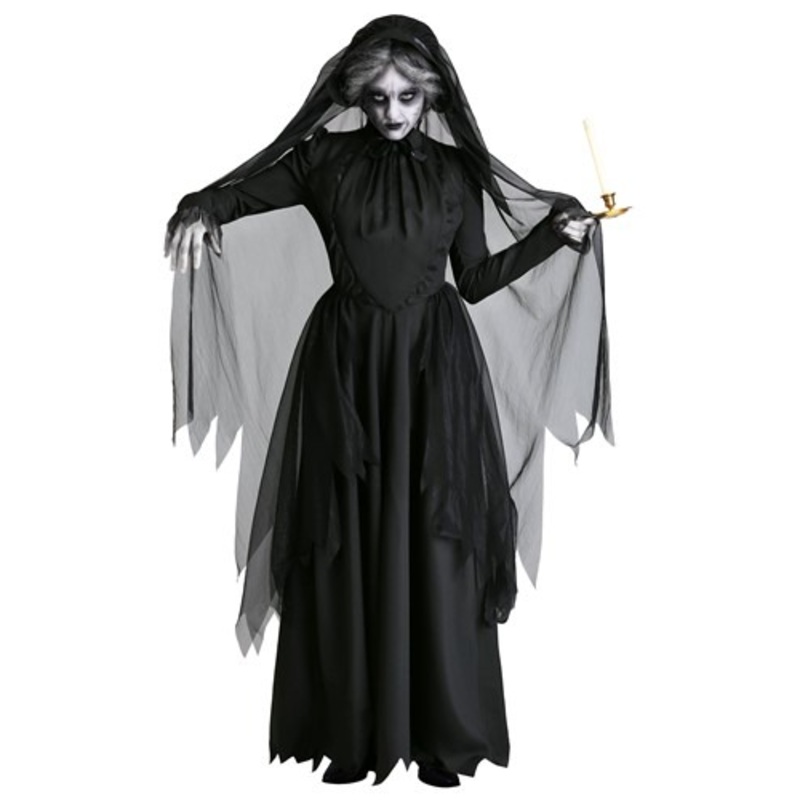 Lady in Black Ghost Costume Small