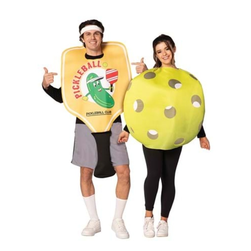Pickleball Paddle & Ball Couples Costume for Adults Standard