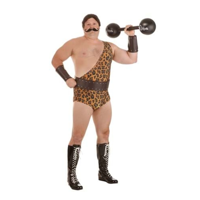 Plus Size Dark Strongman Costume for Men 2X