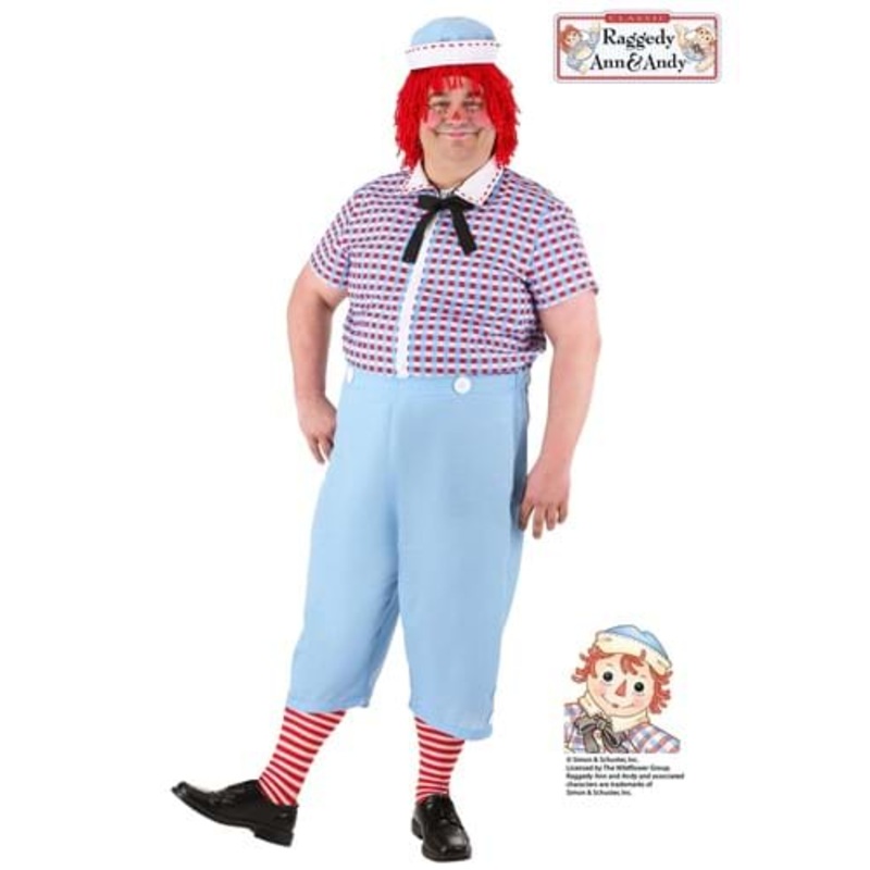 Plus Size Raggedy Andy Costume for Men 2X