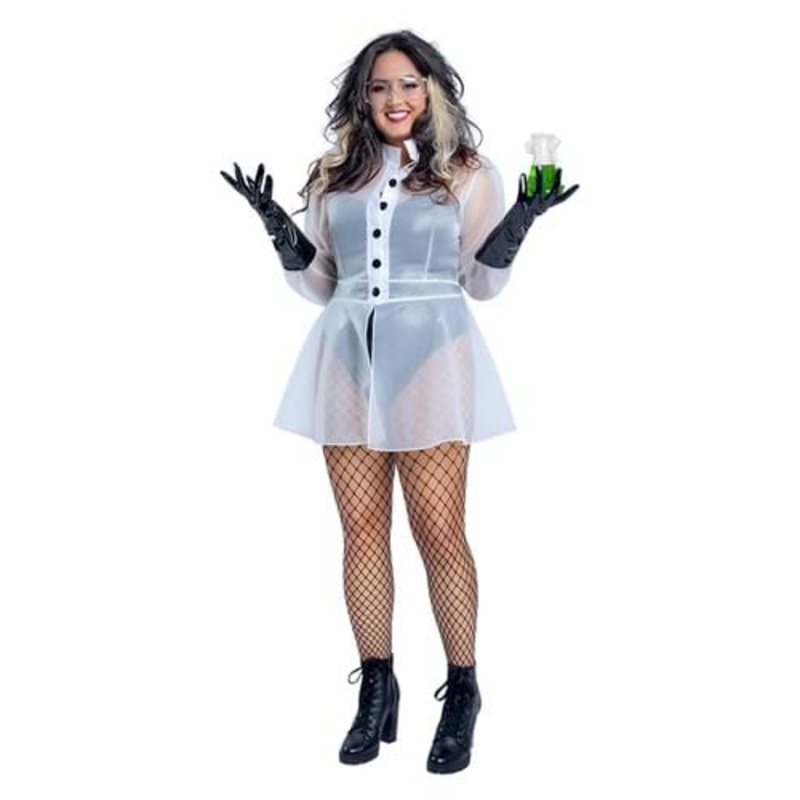 Plus Size Sexy Mad Scientist Costume for Women 1X