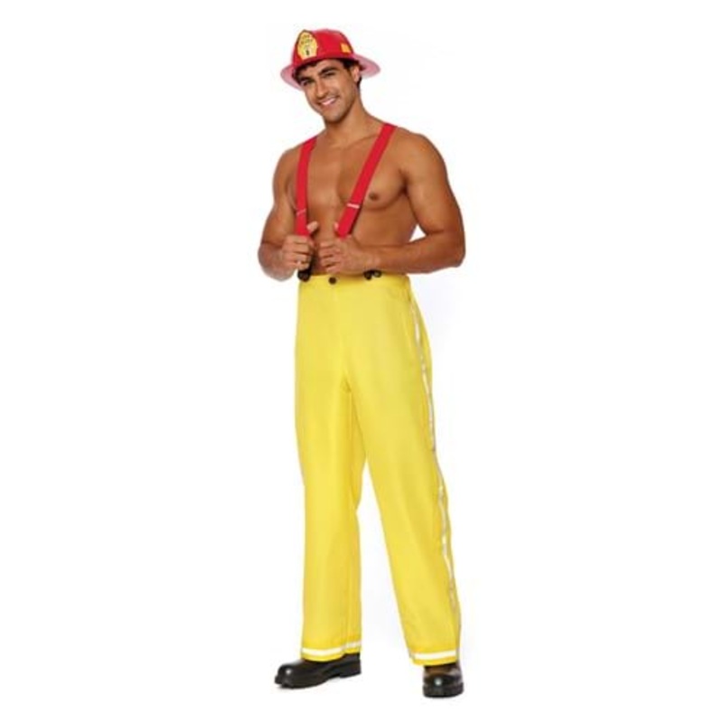 Sexy Fiery Fighter Costume for Men Medium