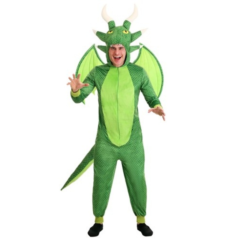 Untamed Dragon Jumpsuit Costume for Men Medium