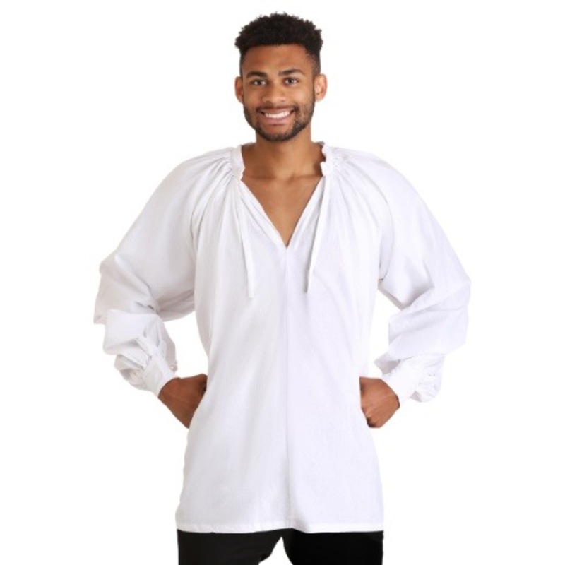 White Renaissance Peasant Shirt X-Small